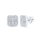 Sterling Silver Luxury Diamond Stud Earrings Gift Edition - Splendid Jewellery