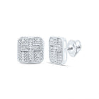 Sterling Silver Luxury Diamond Stud Earrings Gift Edition - Splendid Jewellery