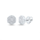 Sterling Silver Diamond Stud Earrings 1/4 Cttw - Splendid Jewellery