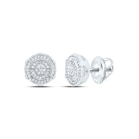 Sterling Silver Diamond Stud Earrings 1/4 Cttw - Splendid Jewellery