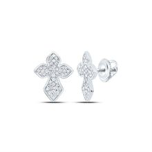 Load image into Gallery viewer, Sterling Silver Diamond Stud Earrings - Splendid Jewellery