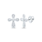 Sterling Silver Diamond Stud Earrings 1/10 Cttw - Splendid Jewellery