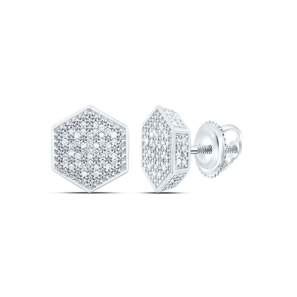 Sterling Silver Diamond Earrings for Everyday Wear with Fine Detail - Splendid Jewellery