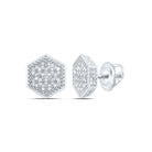 Sterling Silver Diamond Earrings for Everyday Wear with Fine Detail - Splendid Jewellery