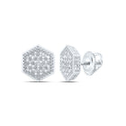 Sterling Silver Diamond Earrings for Everyday Wear with Fine Detail - Splendid Jewellery