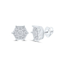 Load image into Gallery viewer, Diamond Earrings in Sterling Silver with Elegant Styling - Splendid Jewellery
