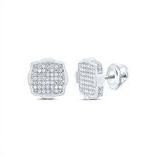 Load image into Gallery viewer, Cushion Diamond Earrings in Sterling Silver - Splendid Jewellery