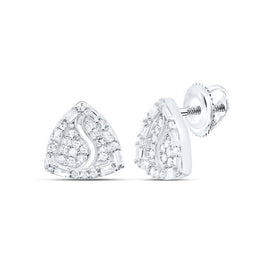Sterling Silver Diamond Stud Earrings 1/4 Cttw Gift Edition - Splendid Jewellery