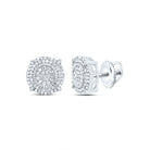 Sterling Silver Modern Diamond Earrings for Everyday Wear - Splendid Jewellery