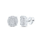 Sterling Silver Modern Diamond Earrings for Everyday Wear - Splendid Jewellery