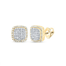 Load image into Gallery viewer, Cushion Diamond Earrings in 10K Yellow Gold Gift Edition - Splendid Jewellery