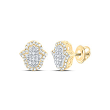 Load image into Gallery viewer, 10K Yellow Gold Modern Diamond Earrings with Elegant Styling - Splendid Jewellery