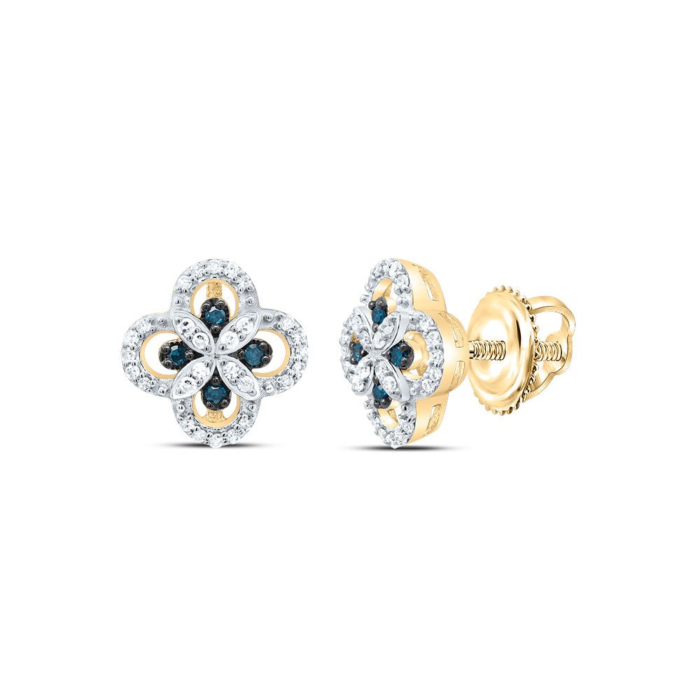 10K Yellow Gold Gift - Ready Diamond Earrings with Elegant Styling - Splendid Jewellery