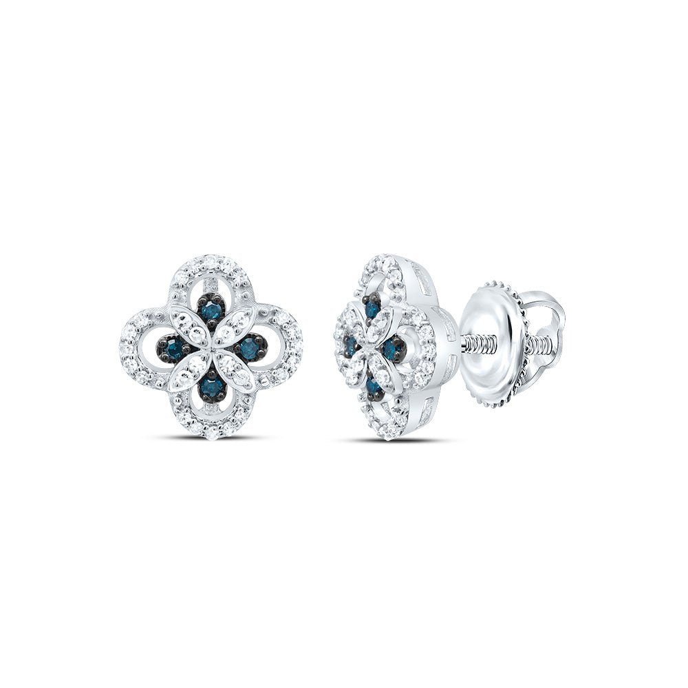 10K White Gold Modern Diamond Earrings Gift Edition - Splendid Jewellery