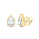 10K Yellow Gold Modern Diamond Earrings Gift Edition - Splendid Jewellery
