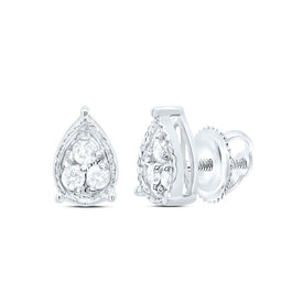 Diamond Stud Earrings in 10K White Gold Gift Edition - Splendid Jewellery