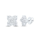 10K White Gold Luxury Diamond Stud Earrings Gift Edition - Splendid Jewellery