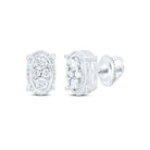 10K White Gold Luxury Diamond Stud Earrings with Elegant Styling - Splendid Jewellery