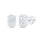 10K White Gold Luxury Diamond Stud Earrings with Elegant Styling - Splendid Jewellery