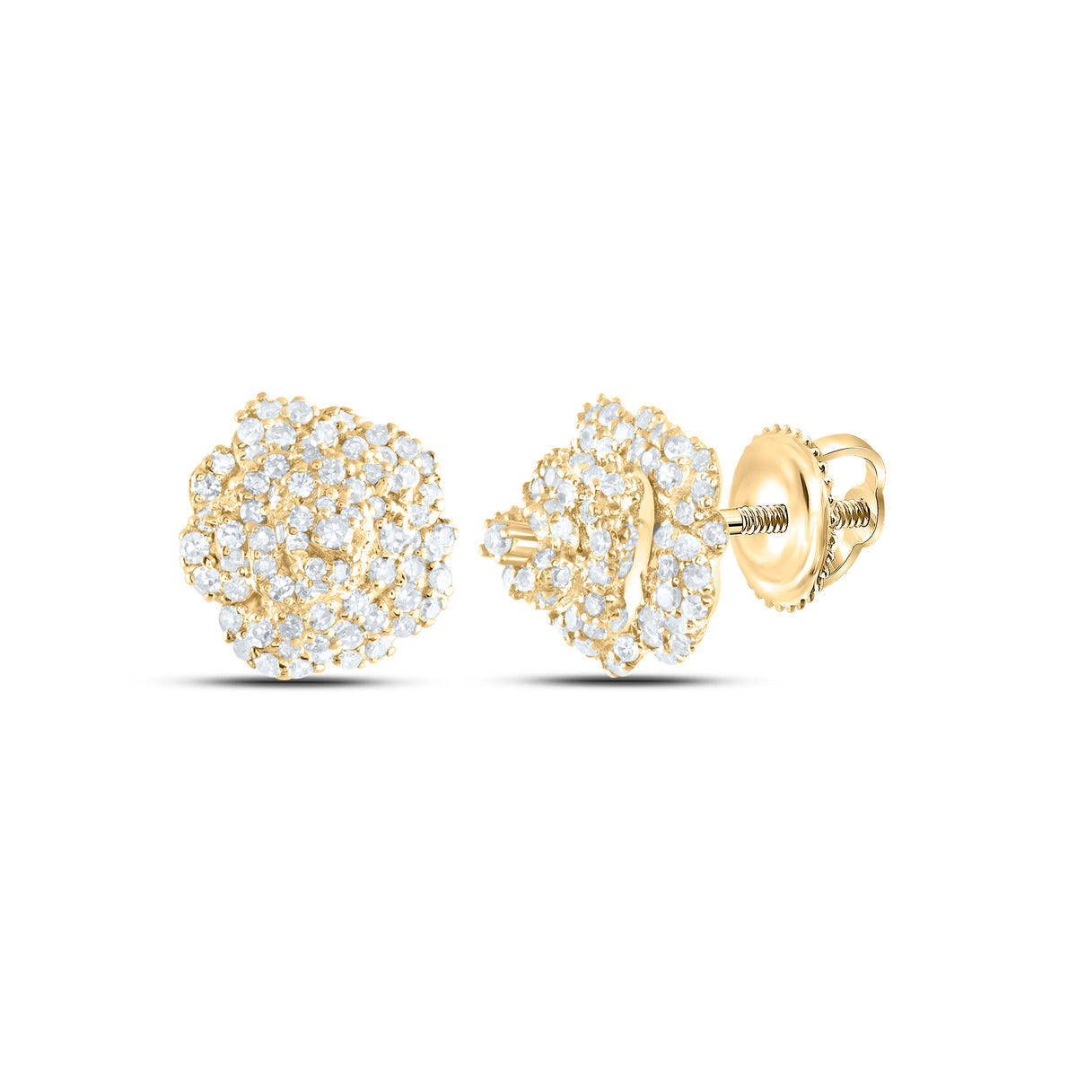10K Yellow Gold Luxury Diamond Stud Earrings Gift Edition - Splendid Jewellery