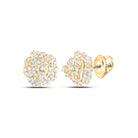 Diamond Stud Earrings in 14K Yellow Gold with Elegant Styling - Splendid Jewellery