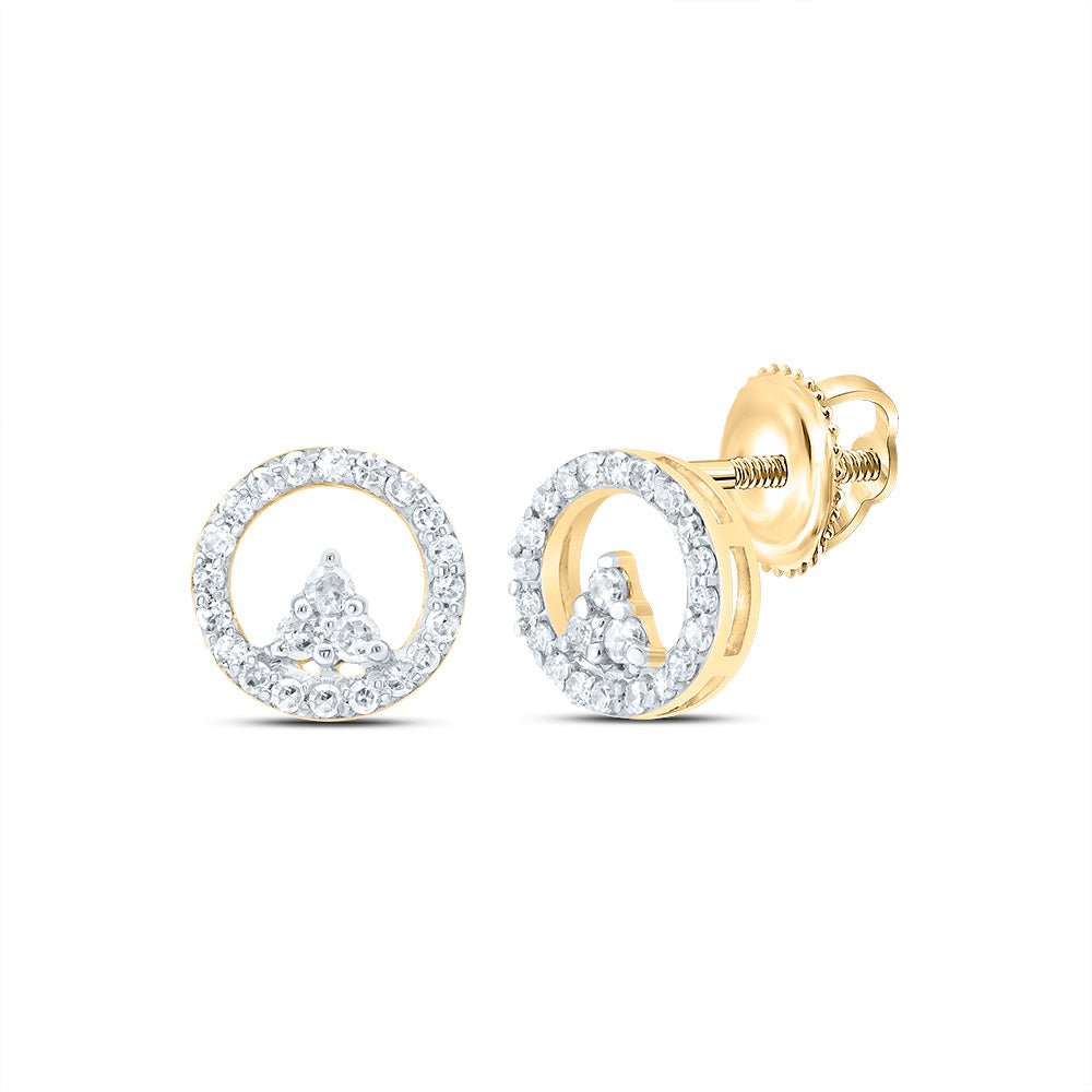 10K Yellow Gold Modern Diamond Earrings with Natural Sparkle - Splendid Jewellery