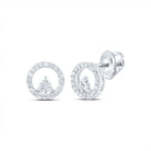 10K White Gold Modern Diamond Earrings for Everyday Wear - Splendid Jewellery