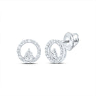 10K White Gold Modern Diamond Earrings for Everyday Wear - Splendid Jewellery