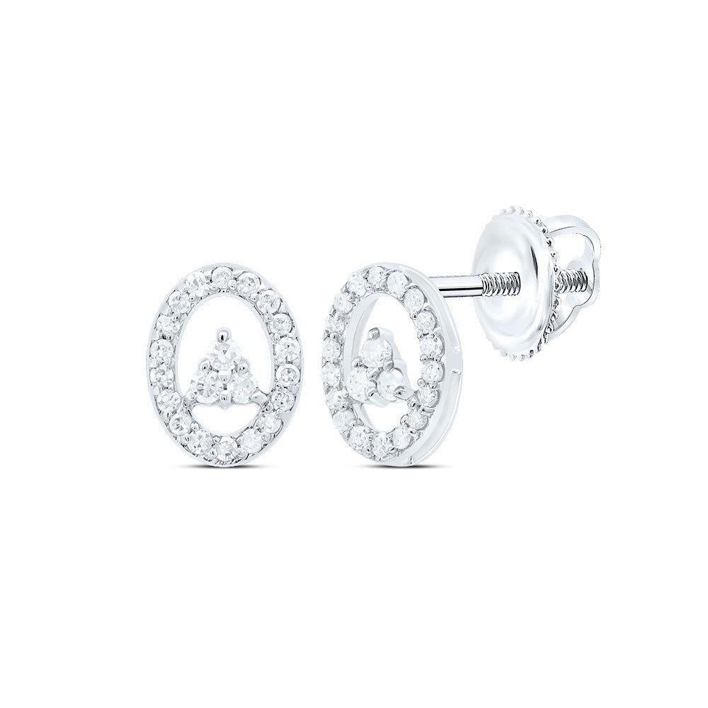 Oval Diamond Stud Earrings 1/6 Cttw - Splendid Jewellery