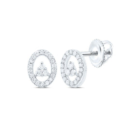 Oval Diamond Stud Earrings 1/6 Cttw - Splendid Jewellery