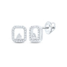 10K White Gold Diamond Earrings for Everyday Wear Gift Edition - Splendid Jewellery