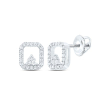 Load image into Gallery viewer, 10K White Gold Diamond Earrings for Everyday Wear Gift Edition - Splendid Jewellery