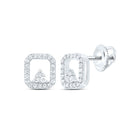 10K White Gold Diamond Earrings for Everyday Wear Gift Edition - Splendid Jewellery