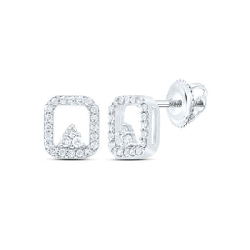 10K White Gold Diamond Earrings for Everyday Wear Gift Edition - Splendid Jewellery