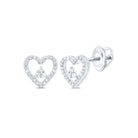 10K White Gold Modern Diamond Earrings for Everyday Wear - Splendid Jewellery