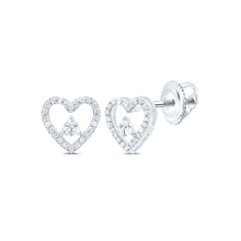 Load image into Gallery viewer, 10K White Gold Modern Diamond Earrings for Everyday Wear - Splendid Jewellery
