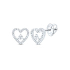 10K White Gold Modern Diamond Earrings for Everyday Wear - Splendid Jewellery