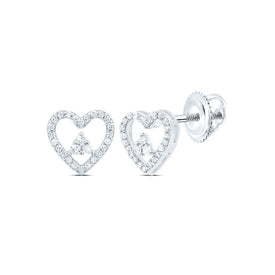 10K White Gold Modern Diamond Earrings for Everyday Wear - Splendid Jewellery