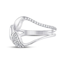 Load image into Gallery viewer, Abstract Brilliance: 14kt White Gold Women's Round Diamond Fashion Ring - Splendid Jewellery