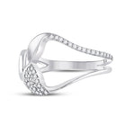 Abstract Brilliance: 14kt White Gold Women's Round Diamond Fashion Ring - Splendid Jewellery