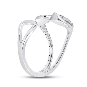 Abstract Brilliance: 14kt White Gold Women's Round Diamond Fashion Ring - Splendid Jewellery