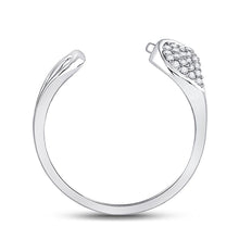 Load image into Gallery viewer, Abstract Brilliance: 14kt White Gold Women&#39;s Round Diamond Fashion Ring - Second Side View