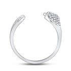 Abstract Brilliance: 14kt White Gold Women's Round Diamond Fashion Ring - Second Side View