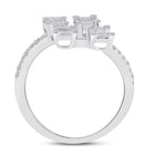 Bisected Brilliance Diamond Fashion Ring - Side View