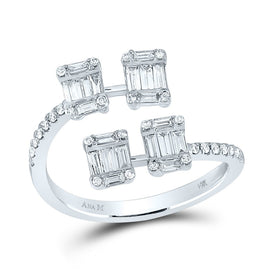 Bisected Brilliance Diamond Fashion Ring - Top View