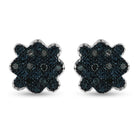 Blue Diamond Cluster Brilliance Stud Earrings  Top View from Splendid Jewellery