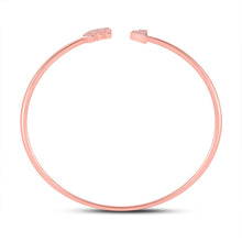 Load image into Gallery viewer, 10kt Rose Gold Diamond Arrow Bangle Bracelet - Dazzling Elegance - Alternate view 4 from Splendid Jewellery