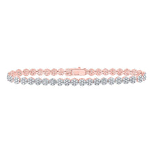 Load image into Gallery viewer, 10kt Rose Gold Diamond Delight Fashion Bracelet - Sparkling Elegance for Women - Alternate view 1 from Splendid Jewellery