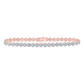 10kt Rose Gold Diamond Delight Fashion Bracelet - Sparkling Elegance for Women - Alternate view 1 from Splendid Jewellery