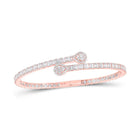Radiant Rose Gold Diamond Cuff Bangle Bracelet - 2-5/8 Cttw - Alternate view 1 from Splendid Jewellery